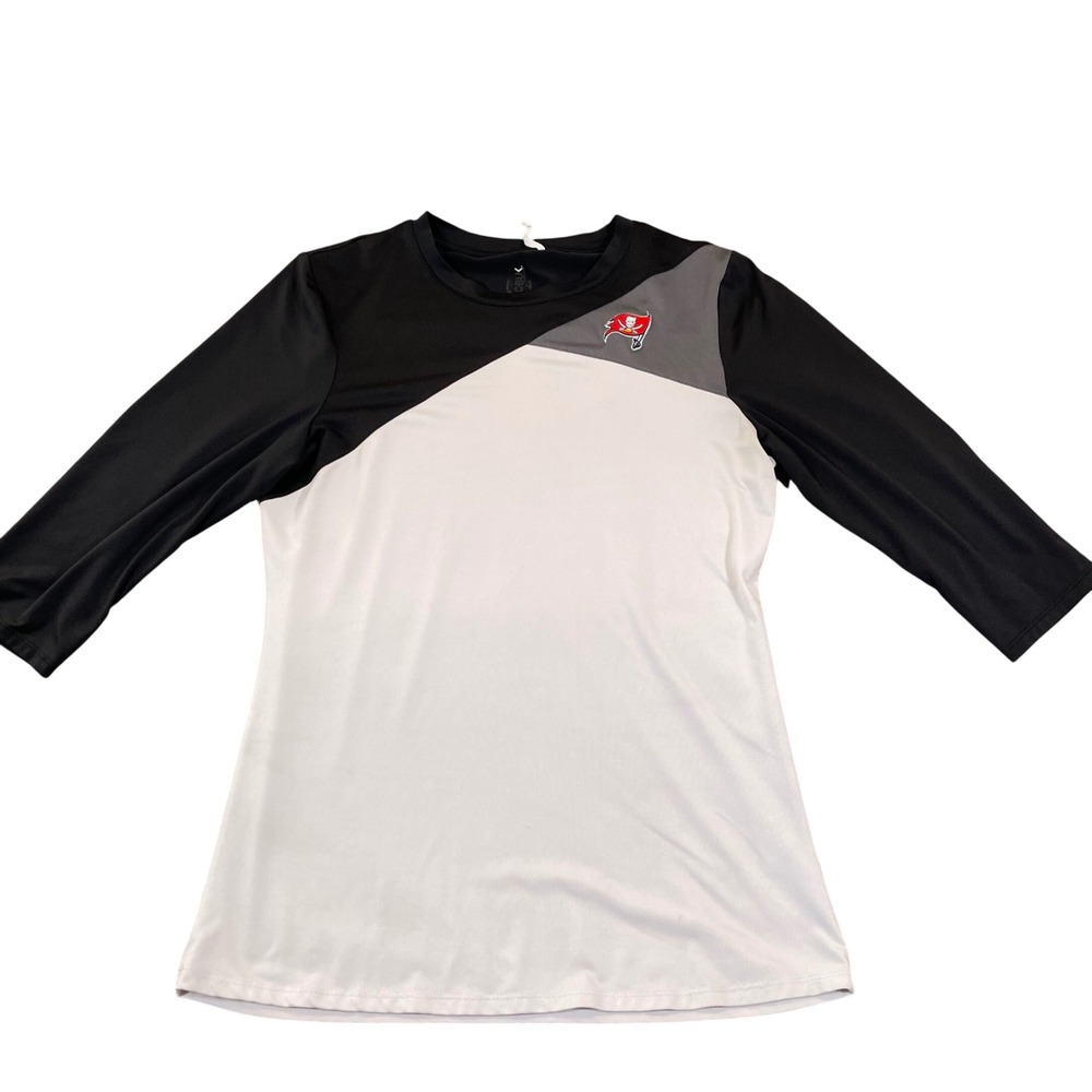 CB Sports Tampa Bay Buccaneers Bucs Raglan 3/4 Sleeve Active Top Size S Petite